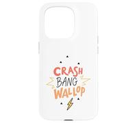 Custodia per iPhone 15 Pro Crash Bang Wallop Lightning Laugh Logo Stampa Frase