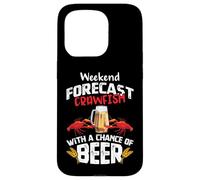 Custodia per iPhone 15 Pro Crawfish with a Chance of Beer Weekend Forecast Seafood Boil