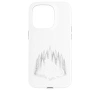 Custodia per iPhone 15 Pro Creatura della foresta di rettili che cammina attraverso il criptide della foresta bianca