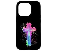 Custodia per iPhone 15 Pro Cross Christian Religious Believe Blessed Faith Graphic