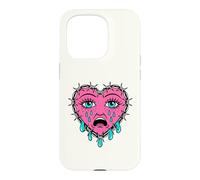 Custodia per iPhone 15 Pro Crying Heart Tattoo - Traditional Old School Tattooed Inked