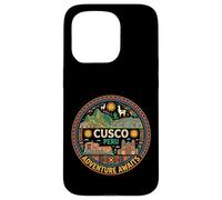 Custodia per iPhone 15 Pro Cusco Perù Round Travel Souvenir City Landmark Tourist Gift