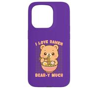 Custodia per iPhone 15 Pro Cute Bear ama il Ramen Kawaii Food Lover
