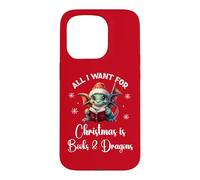 Custodia per iPhone 15 Pro Cute Dragon Book For All I Want Christmas is Books & Dragons