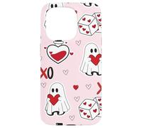 Custodia per iPhone 15 Pro Cute Ghost Valentines XOXO Heart Dice Spooky