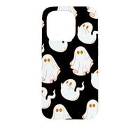 Custodia per iPhone 15 Pro Cute Spooky Ghost Pastel Goth Retro Groovy Halloween Black