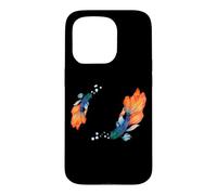 Custodia per iPhone 15 Pro Cute Womens Girls Kids Watercolor Art Pet Betta Fish Lover