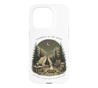 Custodia per iPhone 15 Pro Da qualche parte nel design della foresta lunare del falò