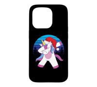 Custodia per iPhone 15 Pro Dabbing Unicorn Cappello di Babbo Natale Buon Natale Dab