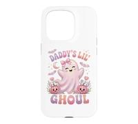 Custodia per iPhone 15 Pro Daddy's Lil' Ghoul Funny Pastel Pink Ghost Halloween Graphic