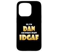 Custodia per iPhone 15 Pro Dan Costume IDGAF Cute Personalized First Name Daniel/Dan