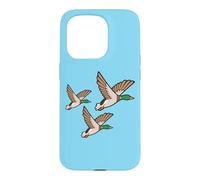 Custodia per iPhone 15 Pro Decorazione da parete retrò kitsch Three Flying Ducks 3 Mallards