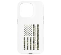 Custodia per iPhone 15 Pro Defend the Flow American Flag Camouflage Patriotic USA