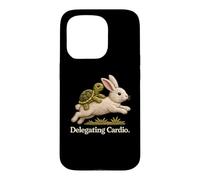 Custodia per iPhone 15 Pro Delegando Cardio Divertente Turtle Bunny Cottagecore
