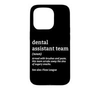 Custodia per iPhone 15 Pro Dental Tech Floss League Definizione Dental Assistant Team