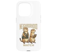 Custodia per iPhone 15 Pro Desert Lookout Prairie Dog Quartiere Guarda Wildlife Art