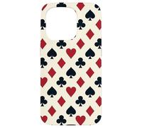 Custodia per iPhone 15 Pro Design classico delle serate di giochi da casinò con le icone delle tute