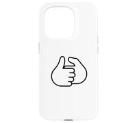 Custodia per iPhone 15 Pro Design divertente con scritta "Let's Have A Thumb War"