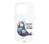 Custodia per iPhone 15 Pro Design divertente con uccellini piccioni e bugiardi