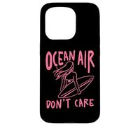 Custodia per iPhone 15 Pro Design estivo Ocean Air Don't Care Surfer Girl