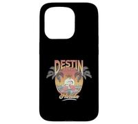 Custodia per iPhone 15 Pro Destin Beach Tramonto Flamingo Retro Palma Florida Viaggio
