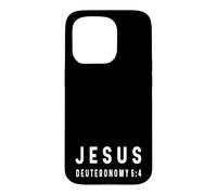 Custodia per iPhone 15 Pro Deuteronomio 6:4 6 4 Fede Dio Gesù Cristiano Dio Israele