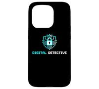 Custodia per iPhone 15 Pro Digital Detective Cybersecurity IT Specialist Analista Tech