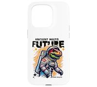 Custodia per iPhone 15 Pro Dino Astronaut Ancient Rex Future Fusion Art Space Explorer