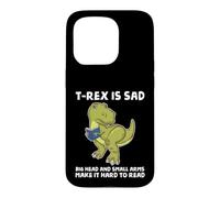 Custodia per iPhone 15 Pro Dinosaur Book Lover T Rex Sad Arms troppo corto per il lettore