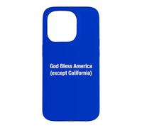 Custodia per iPhone 15 Pro Dio benedica l'America (tranne la California)