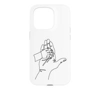 Custodia per iPhone 15 Pro Disegno a una linea: mani che raccontano storie
