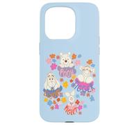 Custodia per iPhone 15 Pro Disney Winnie the Pooh Spring Easter Friendly Flower Faces