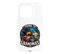 Custodia per iPhone 15 Pro Divertente bassotto andando alle nonne guida