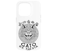Custodia per iPhone 15 Pro Divertente calendario Maya per amanti dei gatti Cinco De Mayo Gato De Fiesta