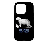 Custodia per iPhone 15 Pro Divertente Capibara Babybara Mamabara "No Muss No Fuss"
