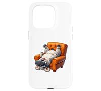 Custodia per iPhone 15 Pro Divertente Fluffy Dog VR Gaming Art
