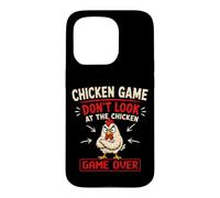 Custodia per iPhone 15 Pro Divertente gioco di pollo non guardare lo scherzo dei bambini di pollo