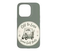 Custodia per iPhone 15 Pro Divertente golf cart golfista Fore Fun alcune palline da golf