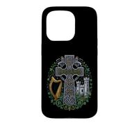 Custodia per iPhone 15 Pro Divertente Irlanda Celtic Cross National Pride Detto
