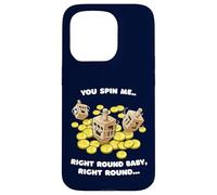 Custodia per iPhone 15 Pro Divertente maglietta ebraica Dreidel Spin Me Round Cute Hanukkah