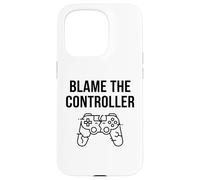 Custodia per iPhone 15 Pro Divertente maglietta regalo per videogiochi, con scritta "Blame The Controller"