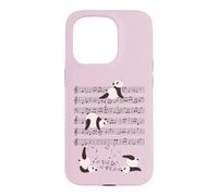 Custodia per iPhone 15 Pro Divertente Panda Bears musica yoga Giocare con le note
