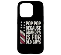Custodia per iPhone 15 Pro Divertente pop pop nonno festa del papà dicendo dai nipoti