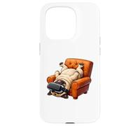 Custodia per iPhone 15 Pro Divertente Pug VR Gaming Dog Art