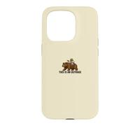Custodia per iPhone 15 Pro Divertente rana che cavalca l'orso questo è un meme indignazione