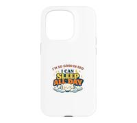 Custodia per iPhone 15 Pro Divertente regalo umoristico "I can sleep all day"