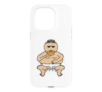 Custodia per iPhone 15 Pro Divertente Torta Grasso Mangiare Sumo