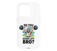 Custodia per iPhone 15 Pro Divine Strongman Bilanciere Lift Gym Humor Workout