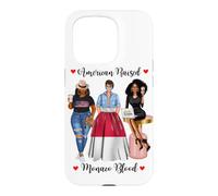 Custodia per iPhone 15 Pro Donne Americane E Monaco Sangue Nero