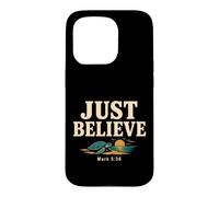 Custodia per iPhone 15 Pro Don't Be Afraid Just Believe Mark 5:36 Sea Turtle Faith